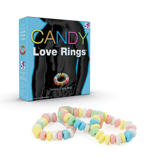 candy love rings and box on white background. image 1