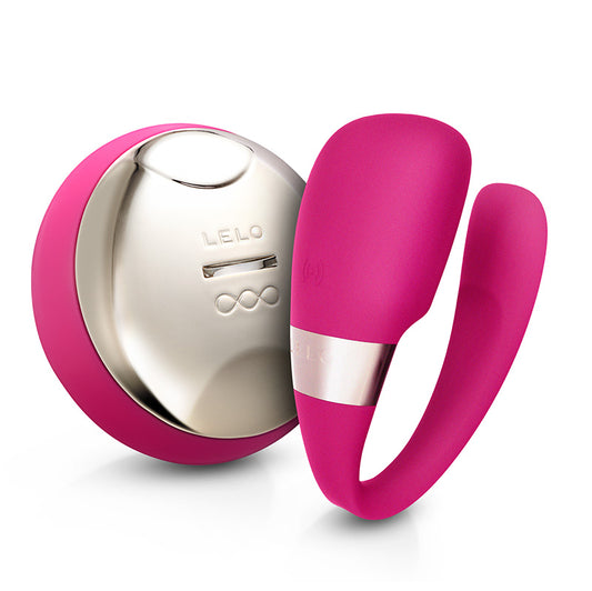 Cerise Luxury Rechargeable Massager on white background. image 1
