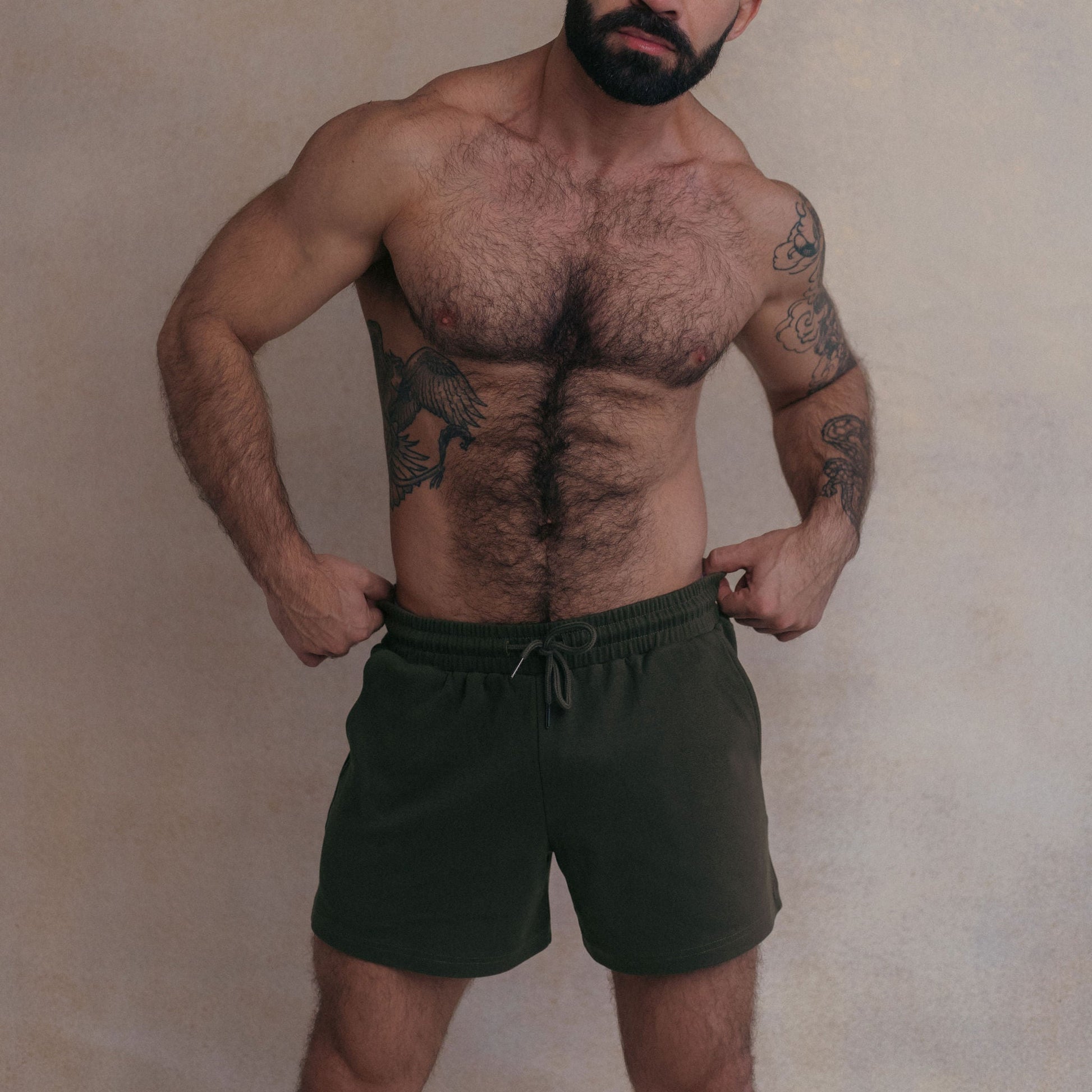 Dark Olive Union Shorts. Image 1