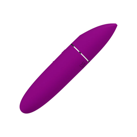 Deep Rose Lipstick Vibrator on white background. image 1
