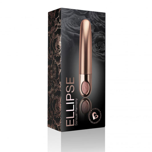Dusk Pink Ellipse Mini Vibrator in box on white background. image 2