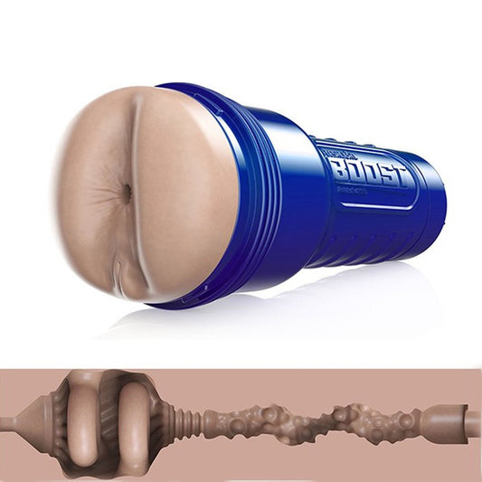 Fleshlight Boost Blast Masturbator on white background. image 1