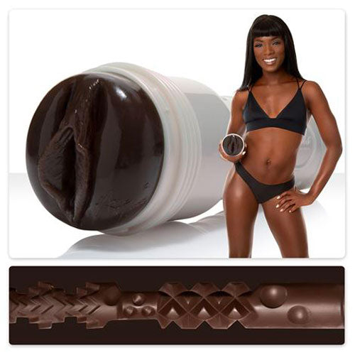 Fleshlight Foxxx Masturbator with lady on white background image 1