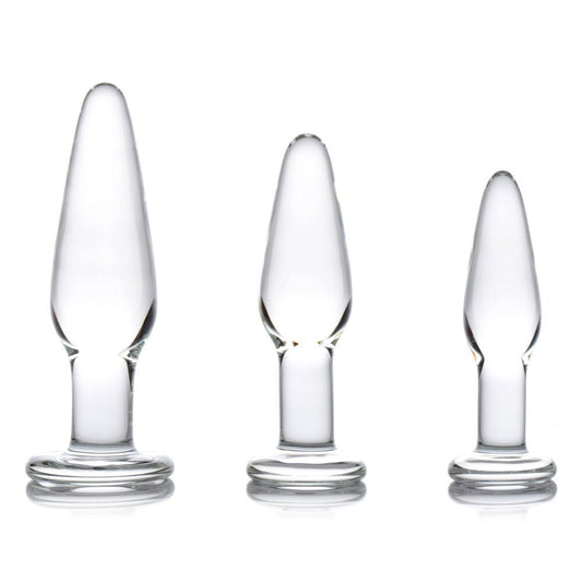Glass Rear Play Plug Kit 3 Piece on white background. image 1