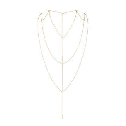 back gold chain on a white background. image 1