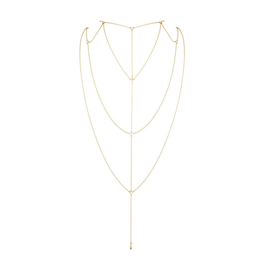 back gold chain on a white background. image 1