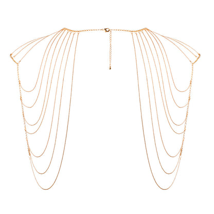 gold shoulder chains on background. image 2