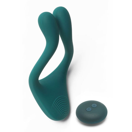 Green Remote Control Couples Massage on white background. image 2