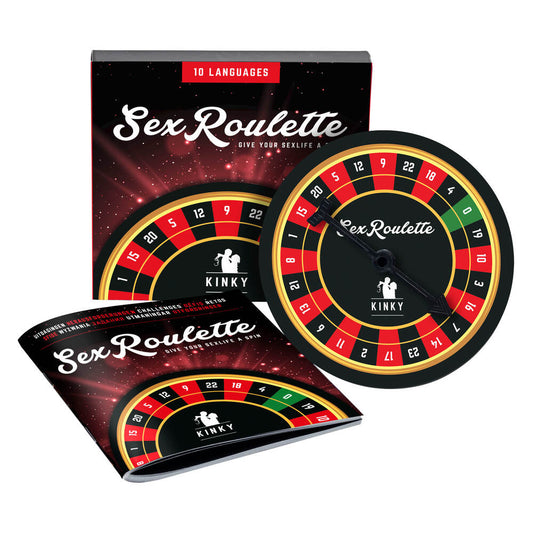 sex roulette wheel with box and instructions on white background. image 1
