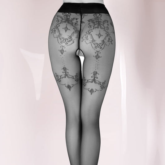 lace tights on white background.