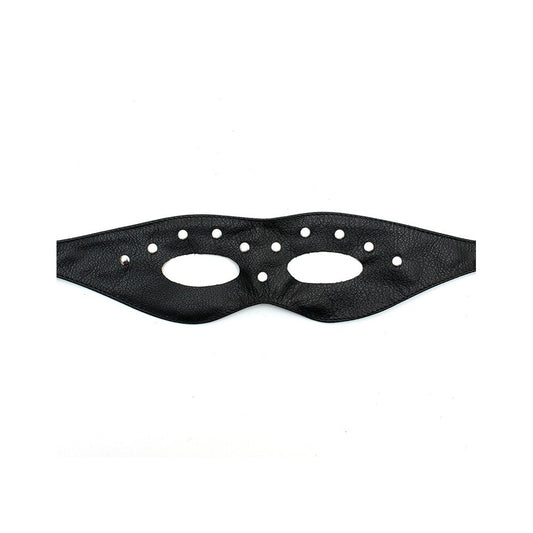 Leather Open Eye Mask With Rivets on white background. image 2