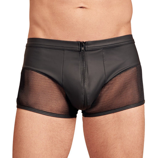 Matte Black Pants with Net Inserts