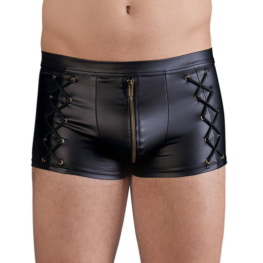Matte Black Tight-Fit Pants 1