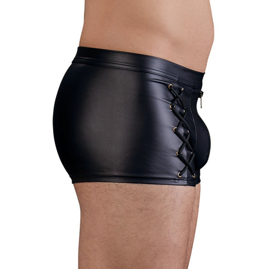 Matte Black Tight-Fit Pants 2