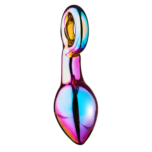 Multi-Coloured Chunky Glass Anal Plug1
