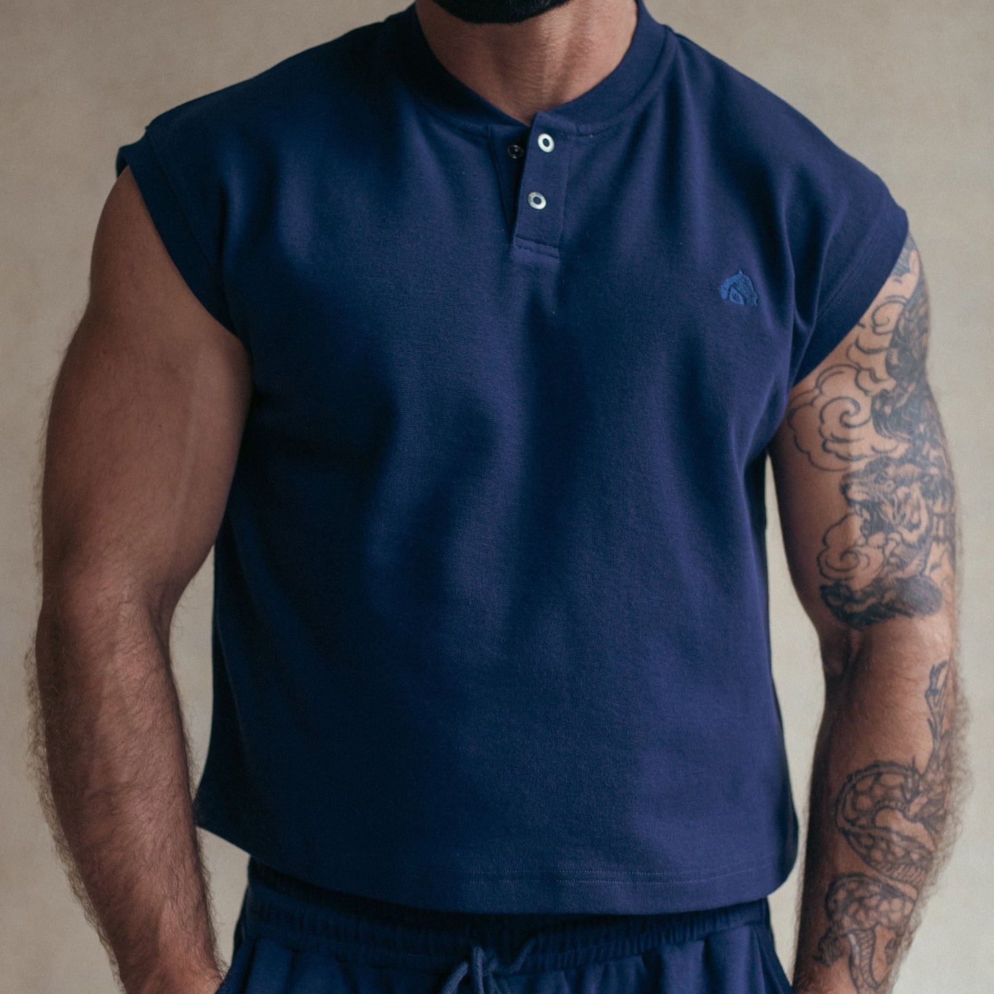 Navy Union Crop Tee. Image 2