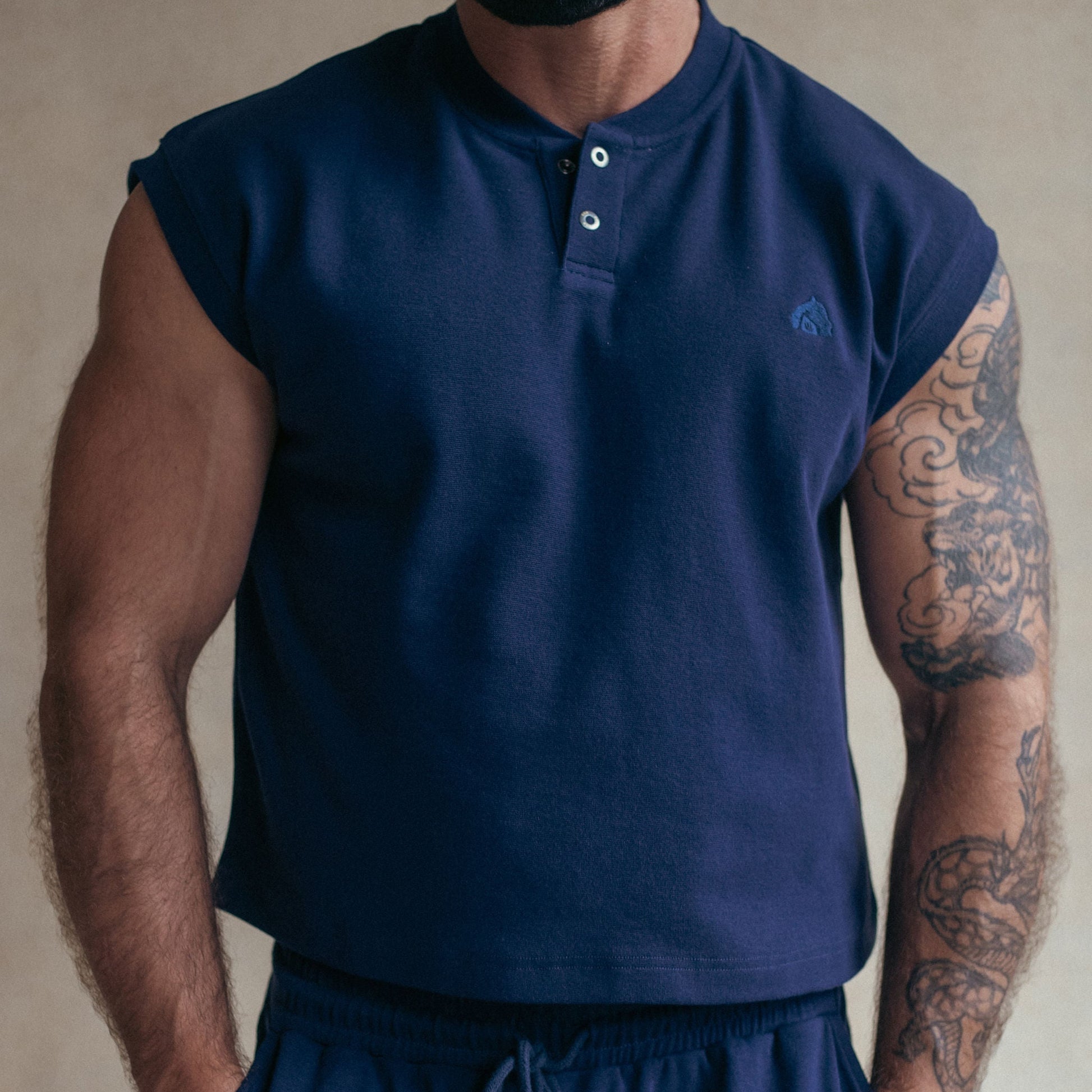 Navy Union Crop Tee. Image 2