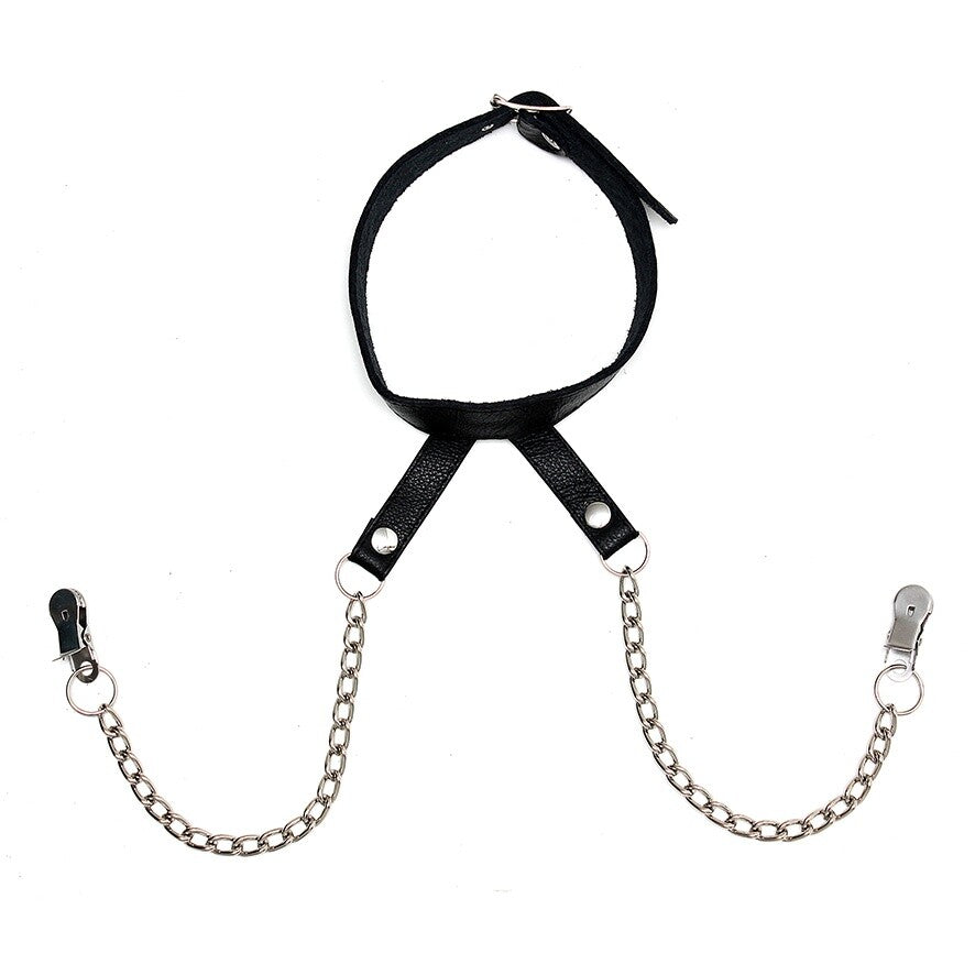 Nipple Clamps With Neck Collar on white background. image 1
