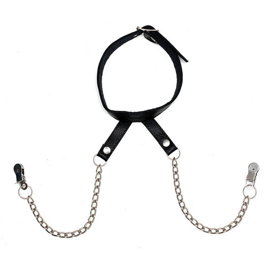 Nipple Clamps With Neck Collar on white background. image 1