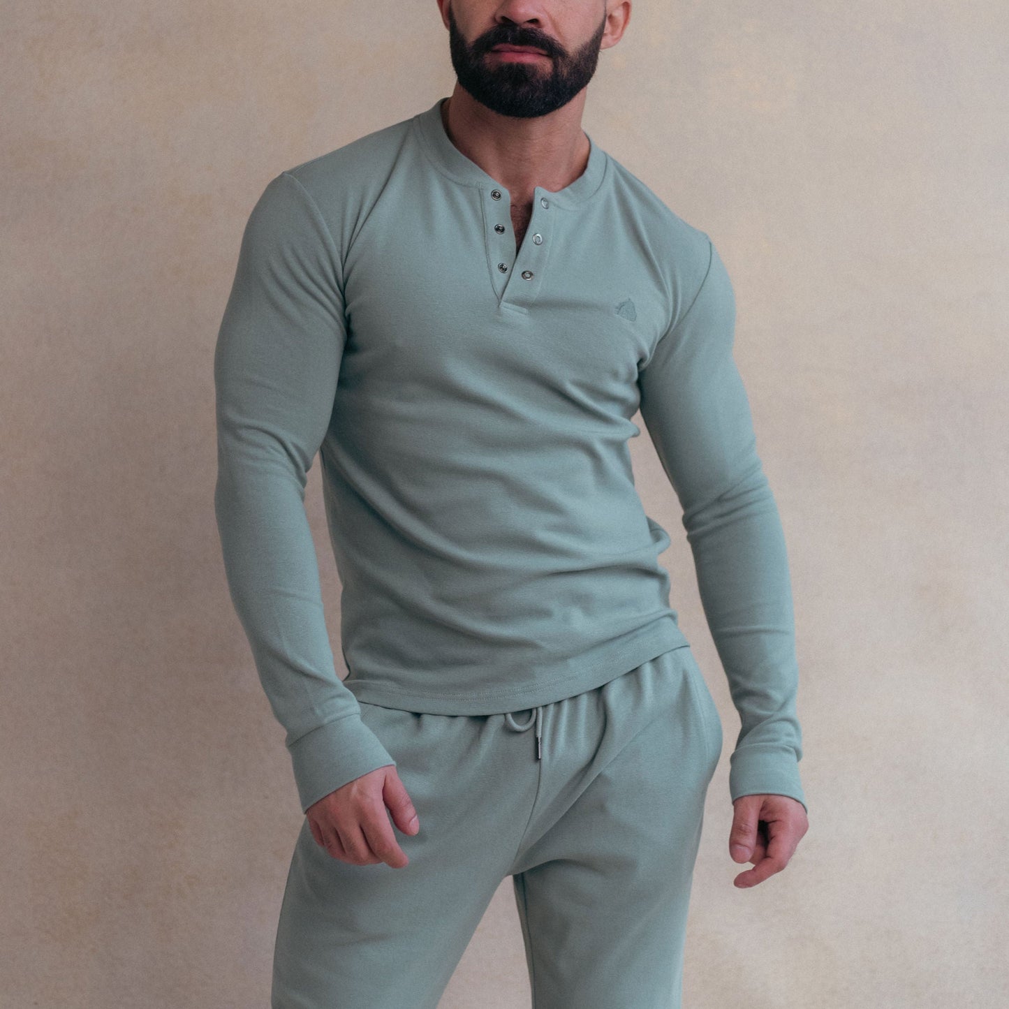 Pale Blue Union Long Sleeve Tee. Image 1