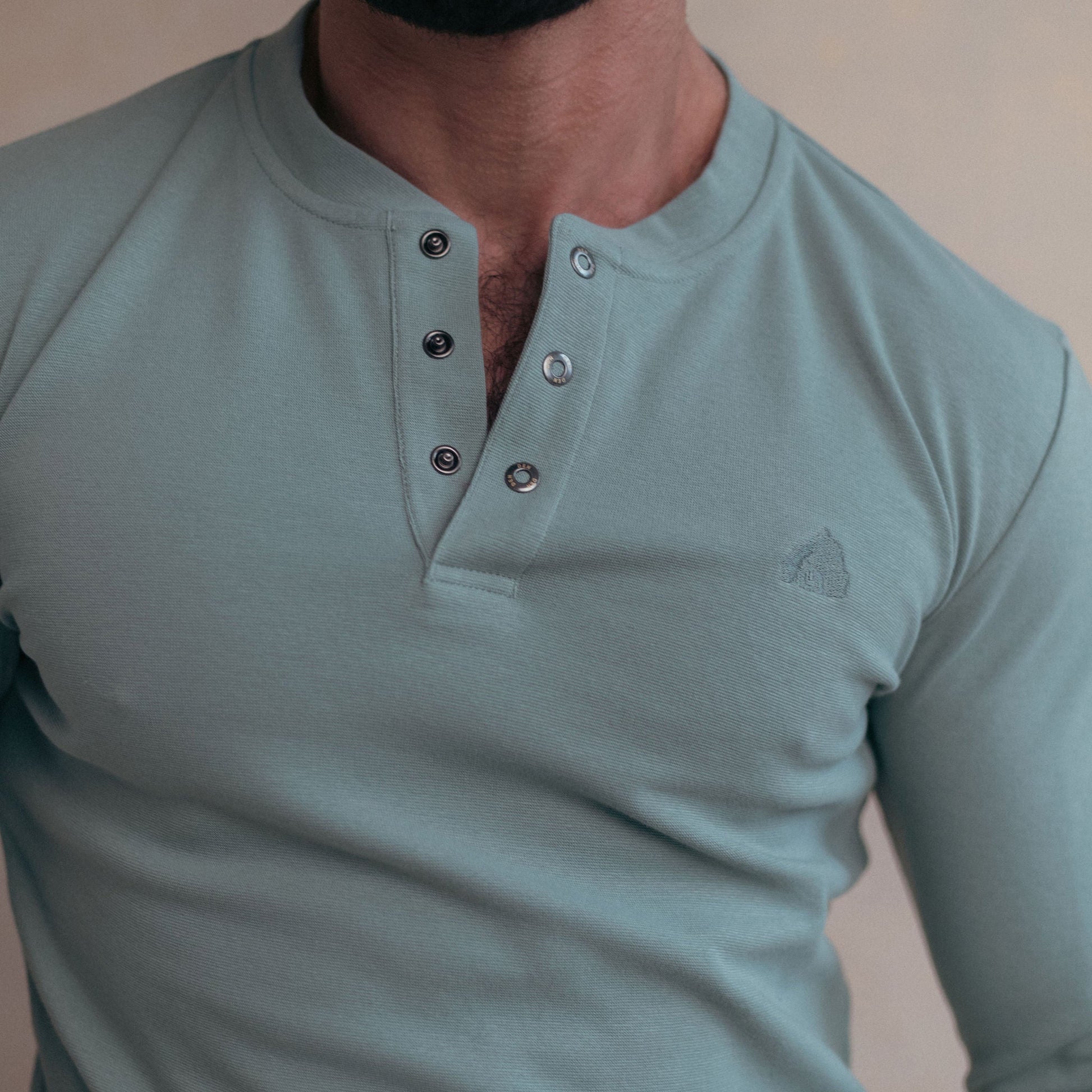 Pale Blue Union Long Sleeve Tee. Image 2
