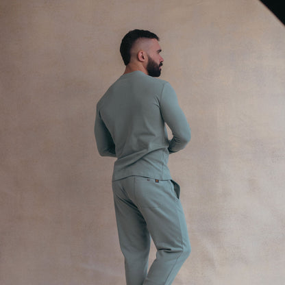 Pale Blue Union Long Sleeve Tee. Image 3