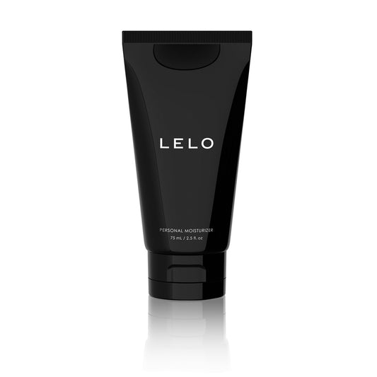 black lelo bottle of lubricant on white background. image 1