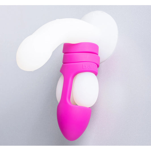 Purple Ball Dildo on balls on white background. image 2