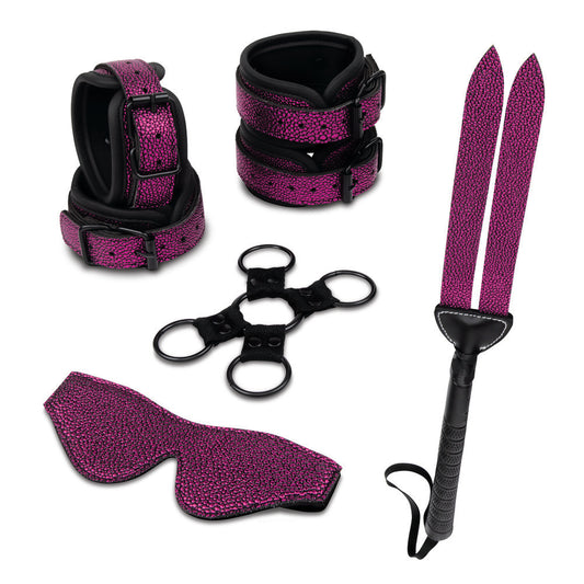  Purple Dragonskin Bondage Set 7 Piece on white background. image 1