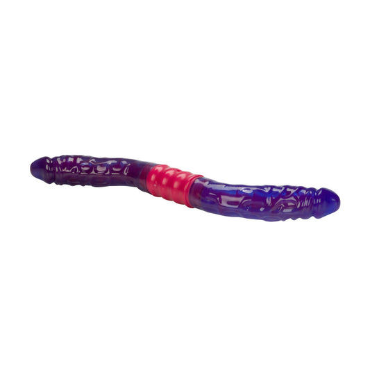 Purple Dual Vibrating Flexi Dong on white background. image 2