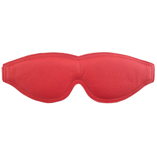 Large Red Padded Blindfold on white background. image 1