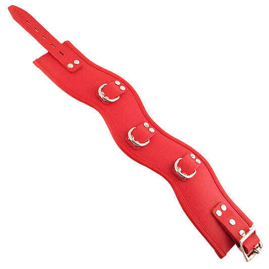 Red Padded Posture Collar on white background. image 1