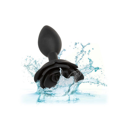 Large Rose Silicone Anal Plug 4-inch