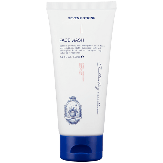 Tube of Seven Potions Face Wash on a white background