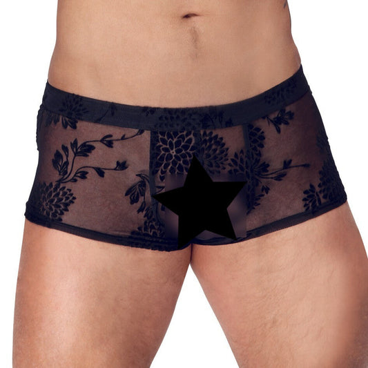 Sheer Floral Velvet Flock Pants
