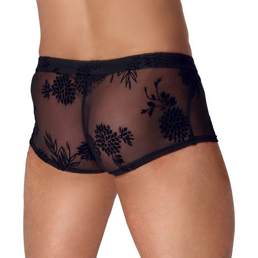 Sheer Floral Velvet Flock Pants1