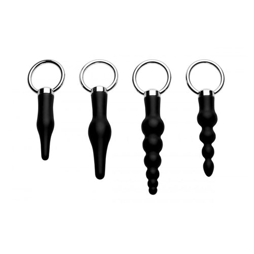 Silicone Rear Play Ringed Rimmer 4 Piece Set on white background. image 1