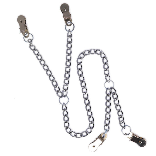 Silver Nipple And Labia Clamps on white background. image 1