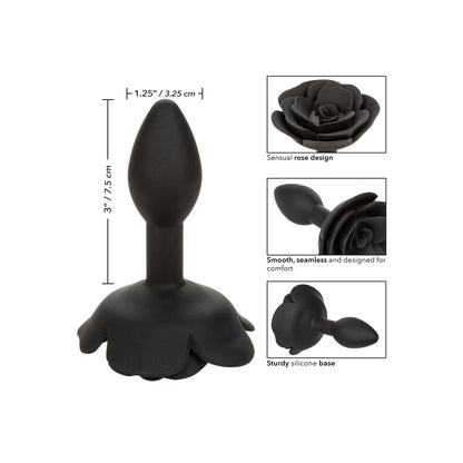Small Rose Silicone Anal Plug 3-inch2