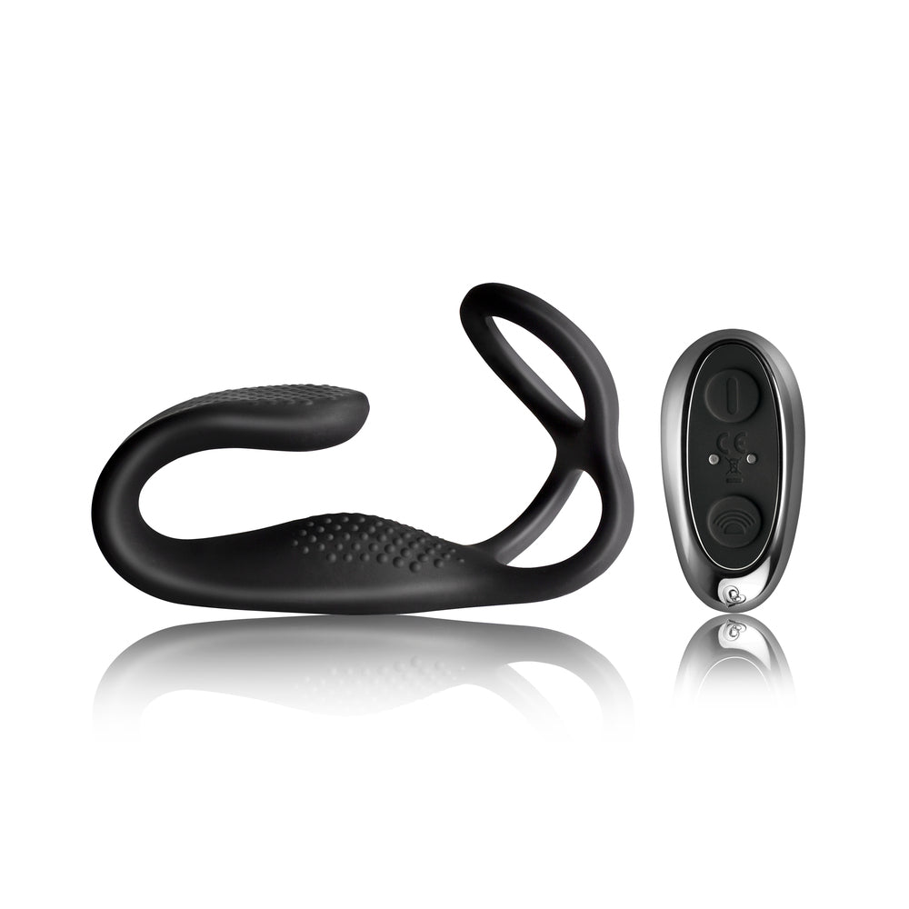 The Vibe Male Strap-on and Anal Stimulator with remote on a white background. image 1