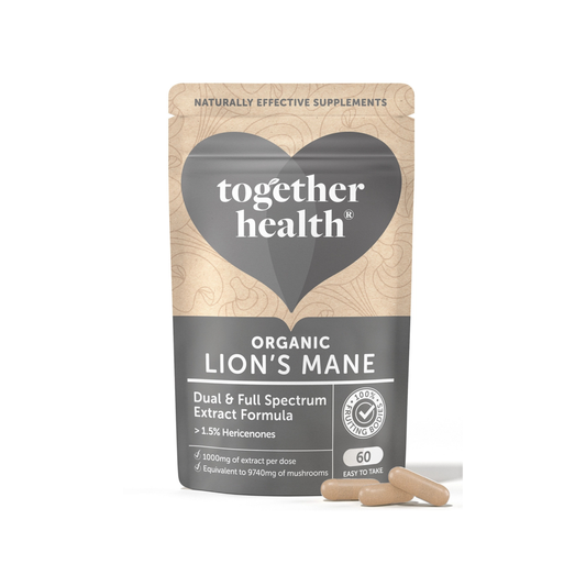 Together Health Supplements front of packaging for Lion's mane