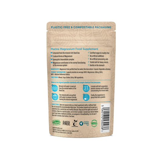 Back of Together Health packaging with list of ingredients for Magnesium
