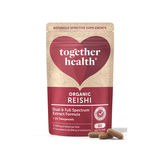 Together Health Supplements front of packaging for Reishi