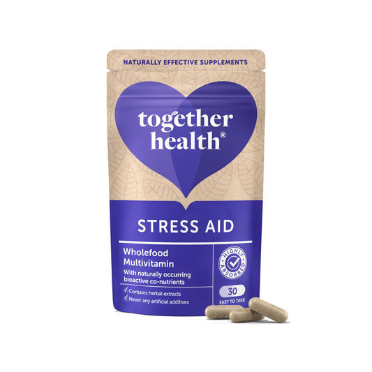 Together Health Supplements front of packaging for Stress Aid