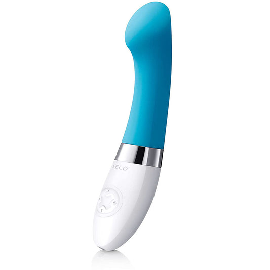 Turquoise Blue G-Spot Vibrator on white background. image 1