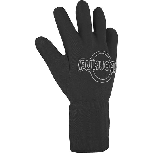 Black glove with 'Fukuo' branding on a white background 1