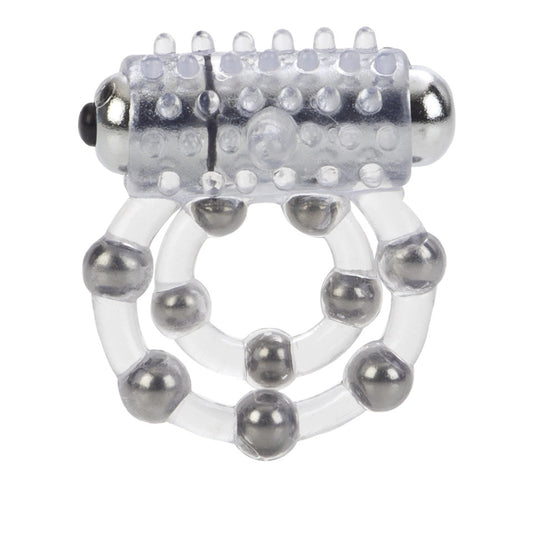 Waterproof Dual Enhancement Ring with Vibrations and Stroker Beads1