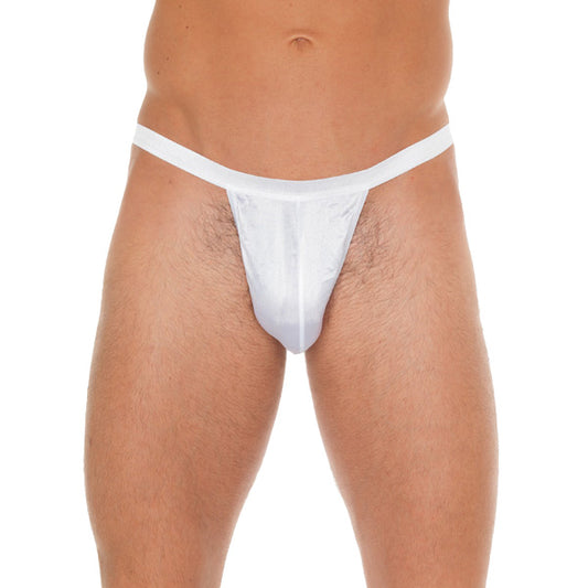 White G-String With Pouch