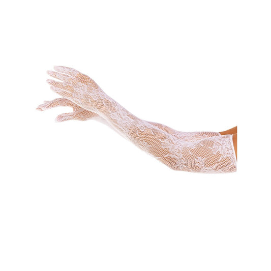 White Opera Floral Gloves