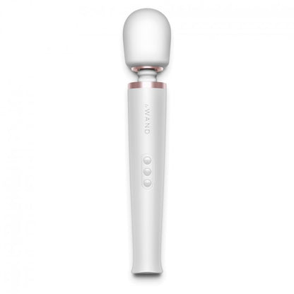 White Rechargeable Massager on white background. image 1